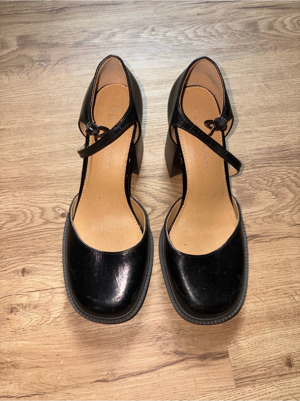 Black Mary Jane Block Heel Pump - Women